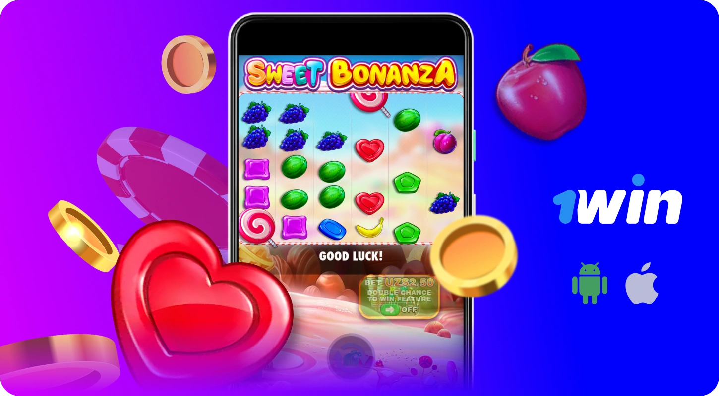 Android va iOS uchun moʻljallangan 1win Sweet Bonanza mobil ilovasi oʻzbekistonlik oʻyinchilarga istalgan vaqtda va istalgan joyda oʻynash imkonini beradi